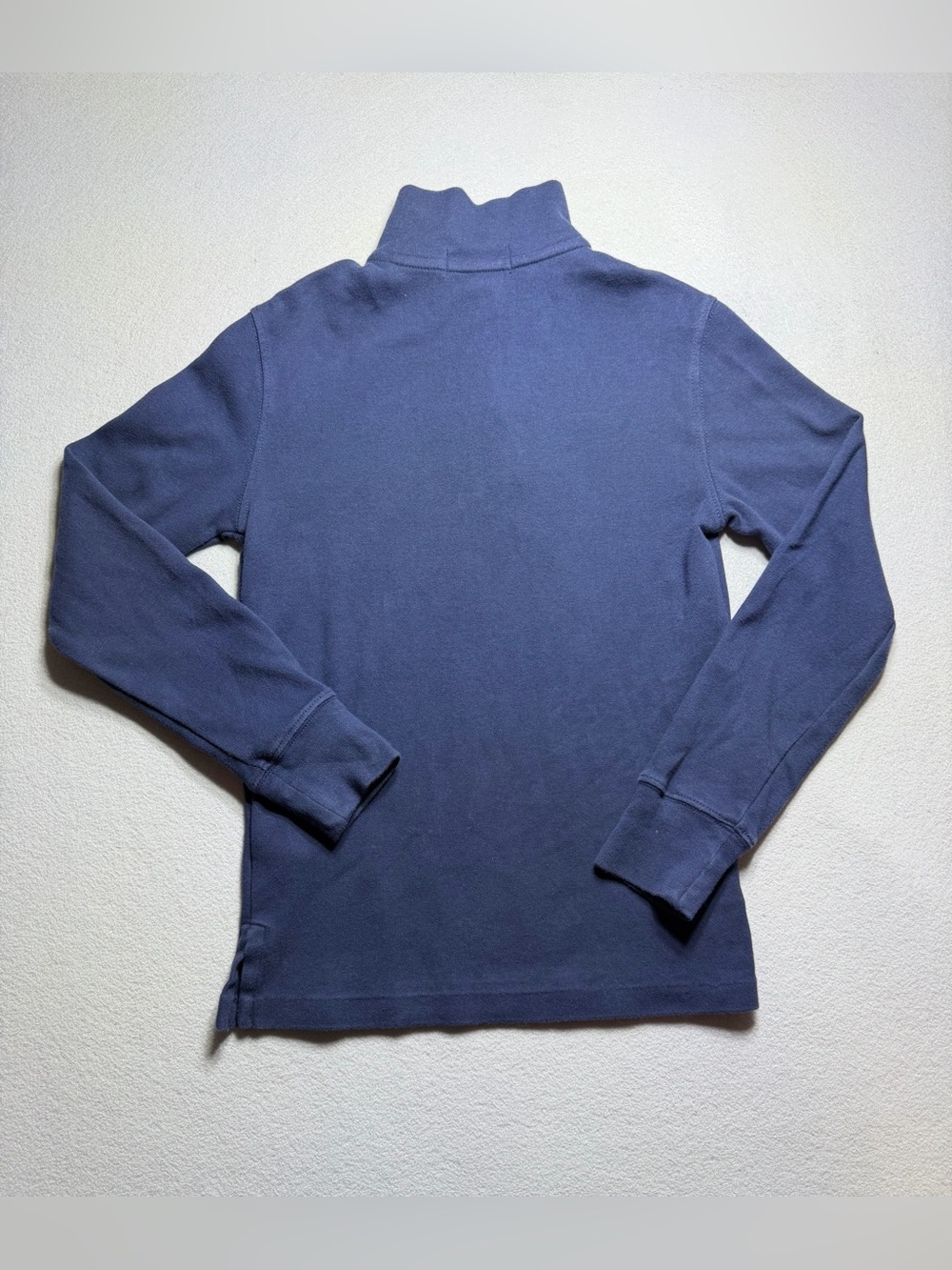 Boys Polo Ralph Lauren Half Zip Solid Blue Cotton Pullover Shirt Size S/P(8) - Picture 4 of 10